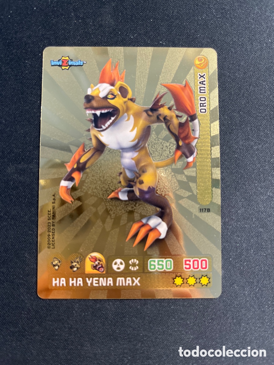 Coleccionismo Cromos antiguos: Ha Ha Yena Max 117B 117 B Invizimals Criaturas Secretas 2023 Panini