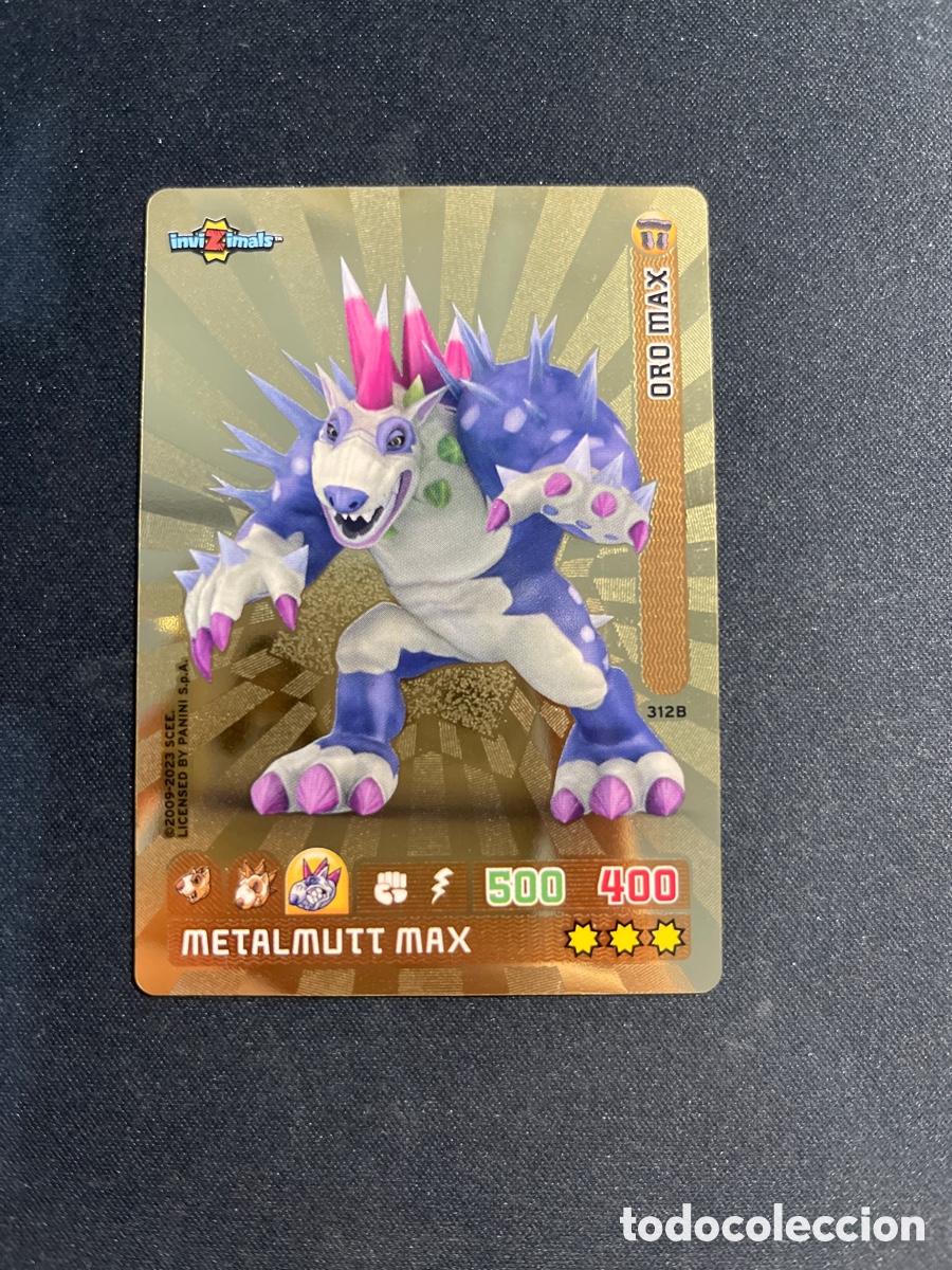 Coleccionismo Cromos antiguos: Metalmutt Max 312B 312 B Invizimals Criaturas Secretas 2023 Panini