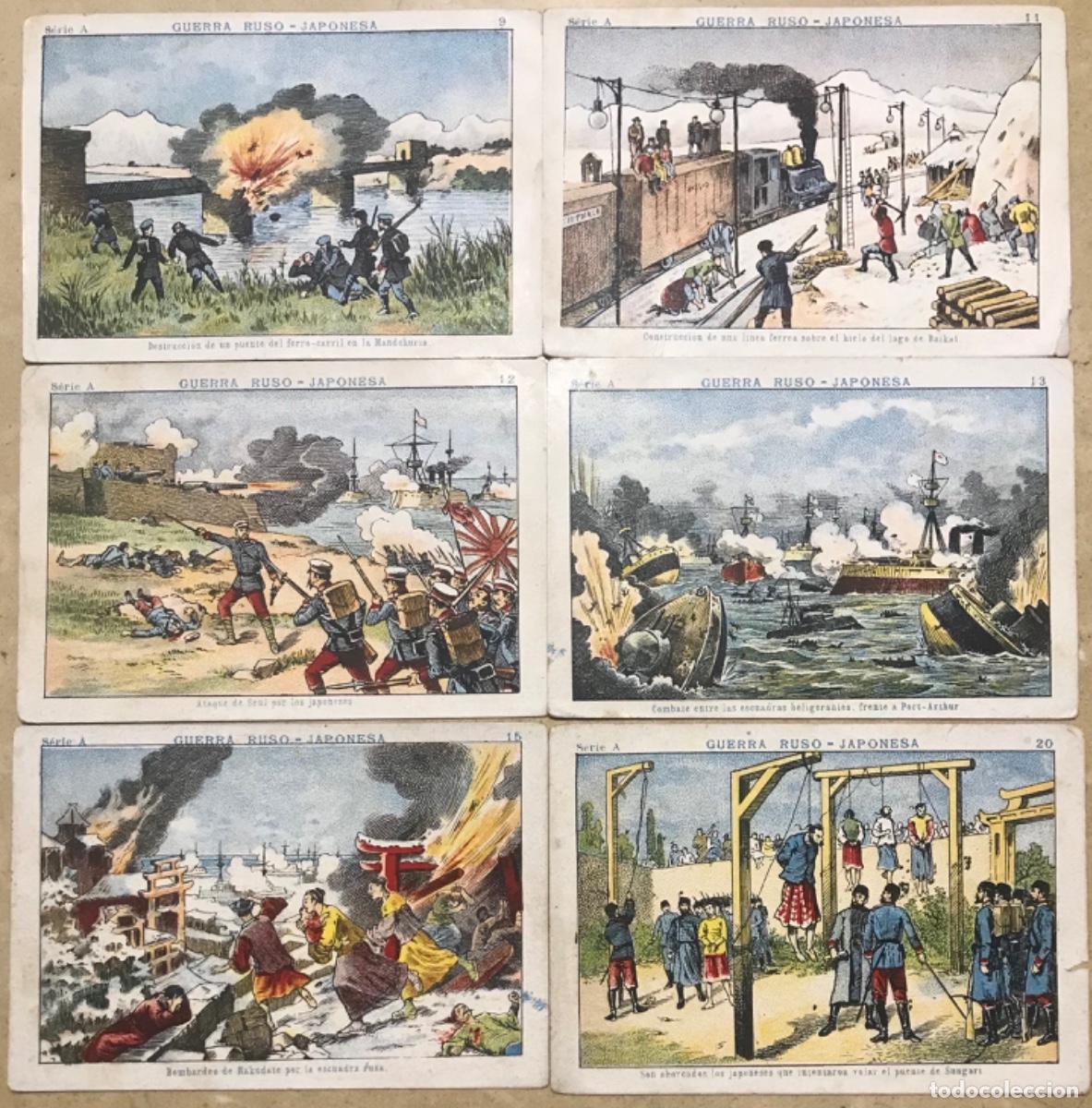 Coleccionismo Cromos antiguos: 6 CROMOS - GUERRA RUSO-JAPONESA, Serie A - SIN MARCA NI PUBLICIDAD - Leer descripci&oacute;n
