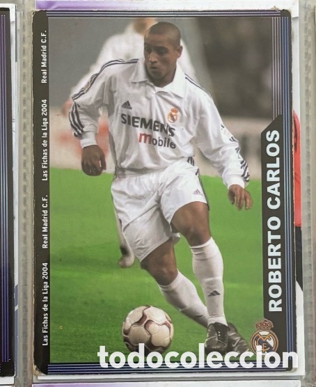 Coleccionismo Cromos antiguos: Cromos Roberto Carlos Real Madrid 2004