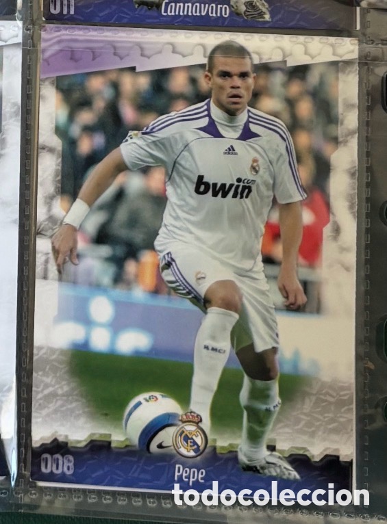 Coleccionismo Cromos antiguos: Carta cromo Pepe 2008-2009 MUNDICROMO REAL MADRID: