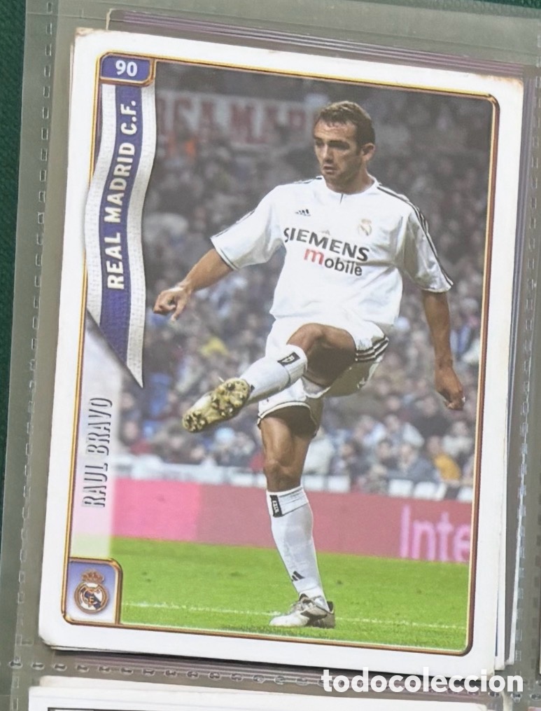 Coleccionismo Cromos antiguos: 90 RAUL BRAVO REAL MADRID carta cromo 2004 2005 MUNDICROMO