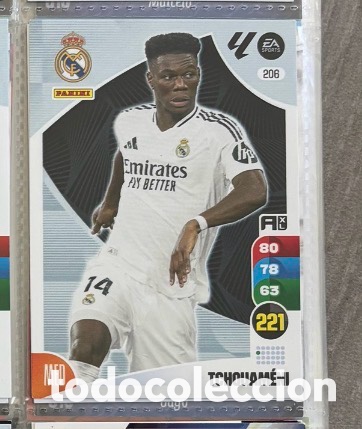Coleccionismo Cromos antiguos: TCHOUAMENI ADRENALYN XL 2024 2025 PANINI REAL MADRID