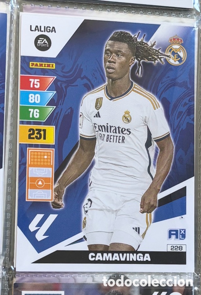 Coleccionismo Cromos antiguos: CAMAVINGA REAL MADRID ADRENALYN XL CARTA CROMO 2023 2024