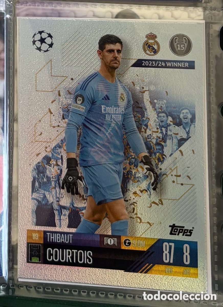 Coleccionismo Cromos antiguos: COURTOIS REAL MADRID TOPPS MATCH ATTAX 24 25