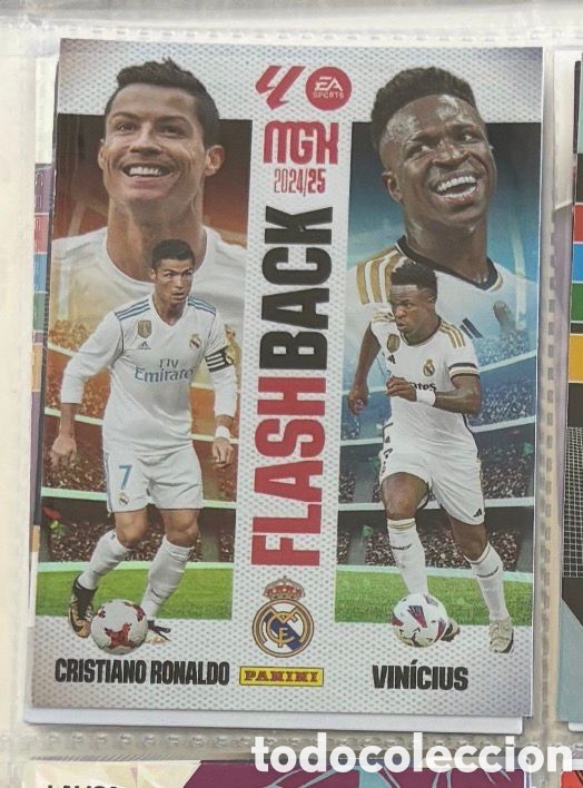 Coleccionismo Cromos antiguos: MGK 2024 2025 MEGACRACKS FLASHBACK CRISTIANO RONALDO VINICIUS JUNIOR