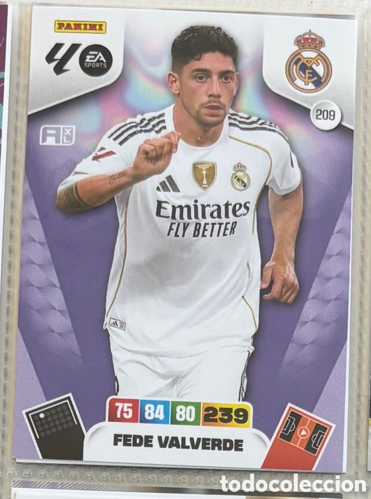 Coleccionismo Cromos antiguos: REAL MADRID 209 Fede Valverde / Adrenalyn XL 2025