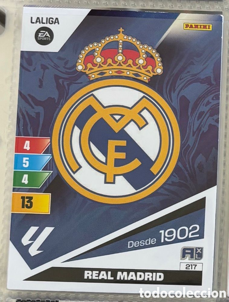 Coleccionismo Cromos antiguos: ESCUDO #217 REAL MADRID 2023-24 CROMO ADRENALYN XL PANINI LA LIGA 23/24