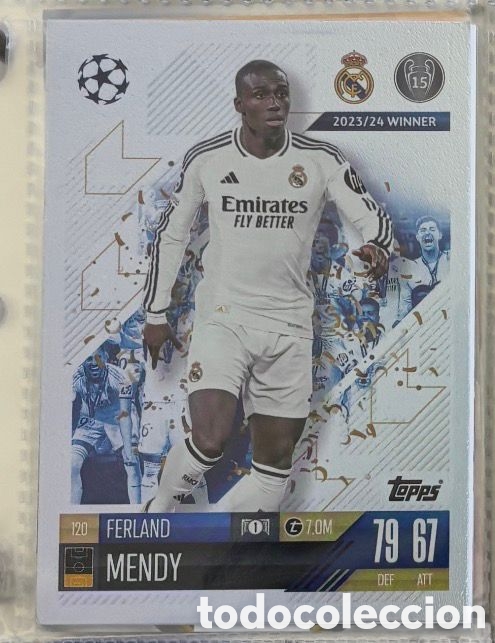 Coleccionismo Cromos antiguos: FERLAND MENDY Real Madrid Topps Match Attax Champions League 2024 2025