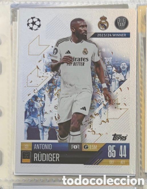 Coleccionismo Cromos antiguos: RUDIGER Real Madrid Topps Match Attax Champions League 2024 2025