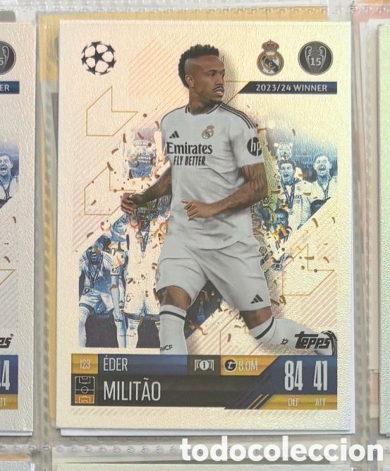 Coleccionismo Cromos antiguos: MILITAO Real Madrid Topps Match Attax Champions League 2024 2025