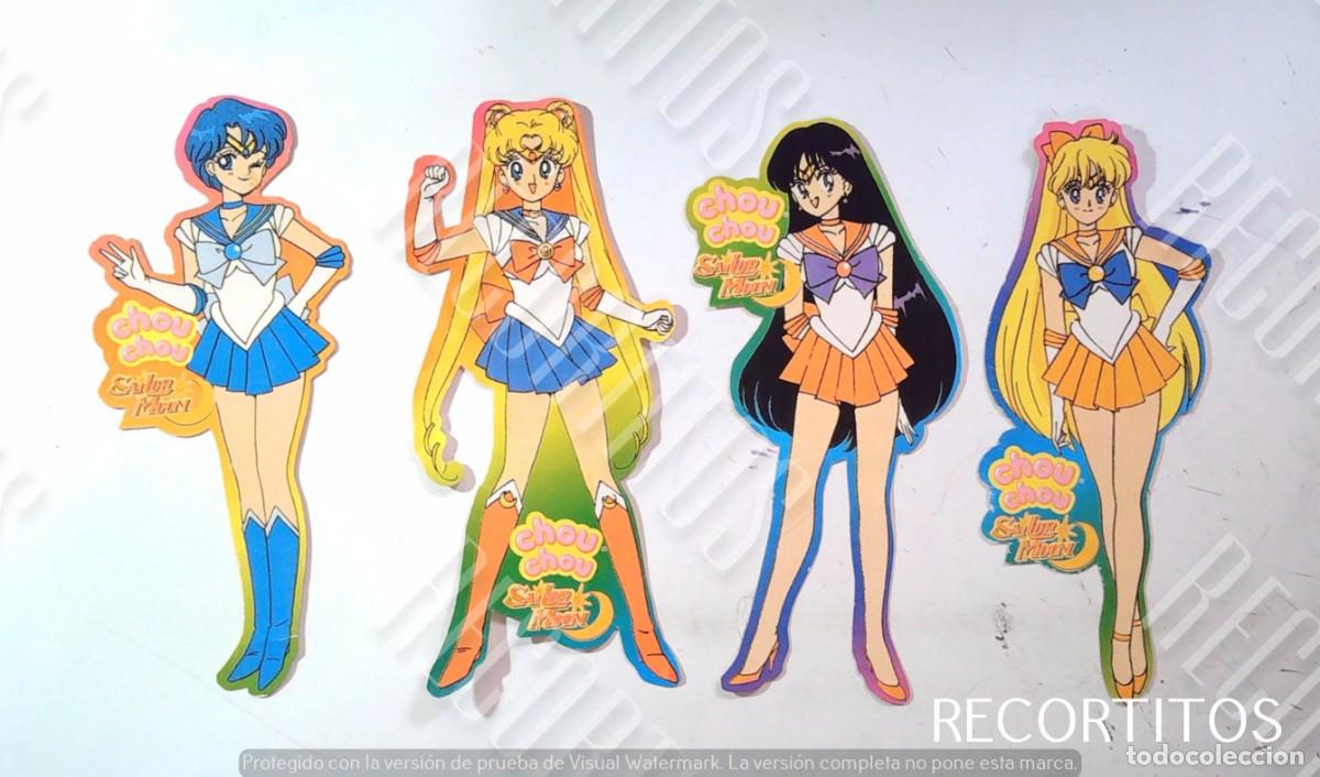 Coleccionismo Cromos antiguos: sailor moon chicle chicles bubble bum chou chou premio 4 diferentes ver fotos mercurio luna marte ve