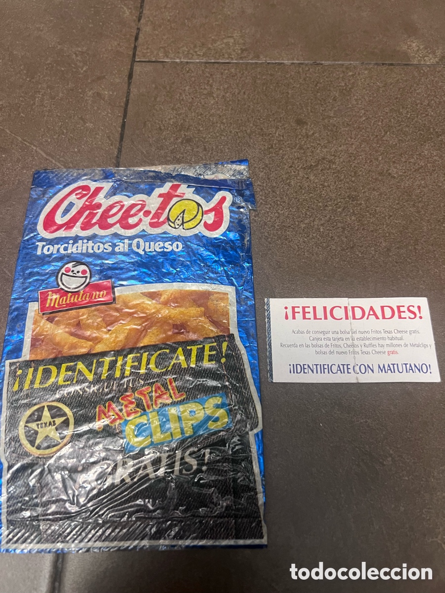 Coleccionismo Cromos antiguos: Matutano envoltorio con premio de un paquete de patatas misma colecci&oacute;n