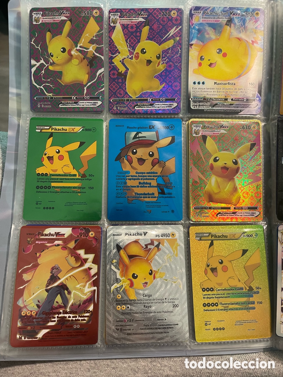 Coleccionismo Cromos antiguos: Cartas de pikachu de colecci&oacute;n