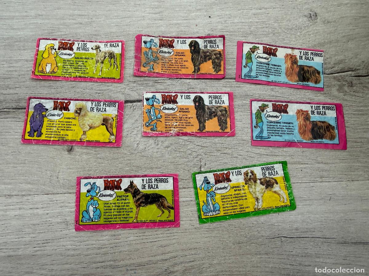 Coleccionismo Cromos antiguos: 8 pegatinas chicle Foofur - General de Confiter&iacute;a