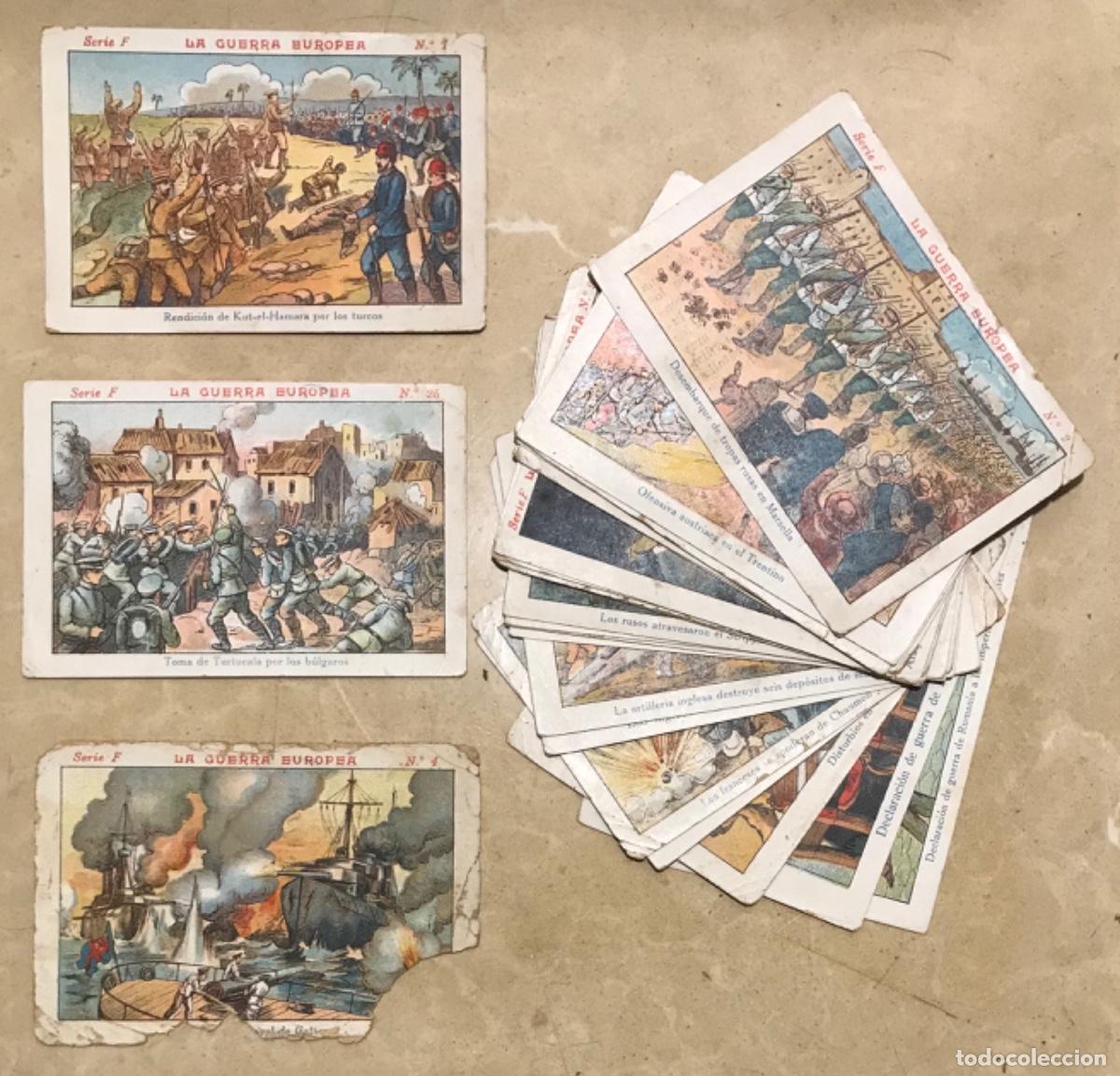 Coleccionismo Cromos antiguos: 25 CROMOS- LA GUERRA EUROPEA , Serie F - CHOCOLATE JUNCOSA, BARCELONA - Leer descripci&oacute;n