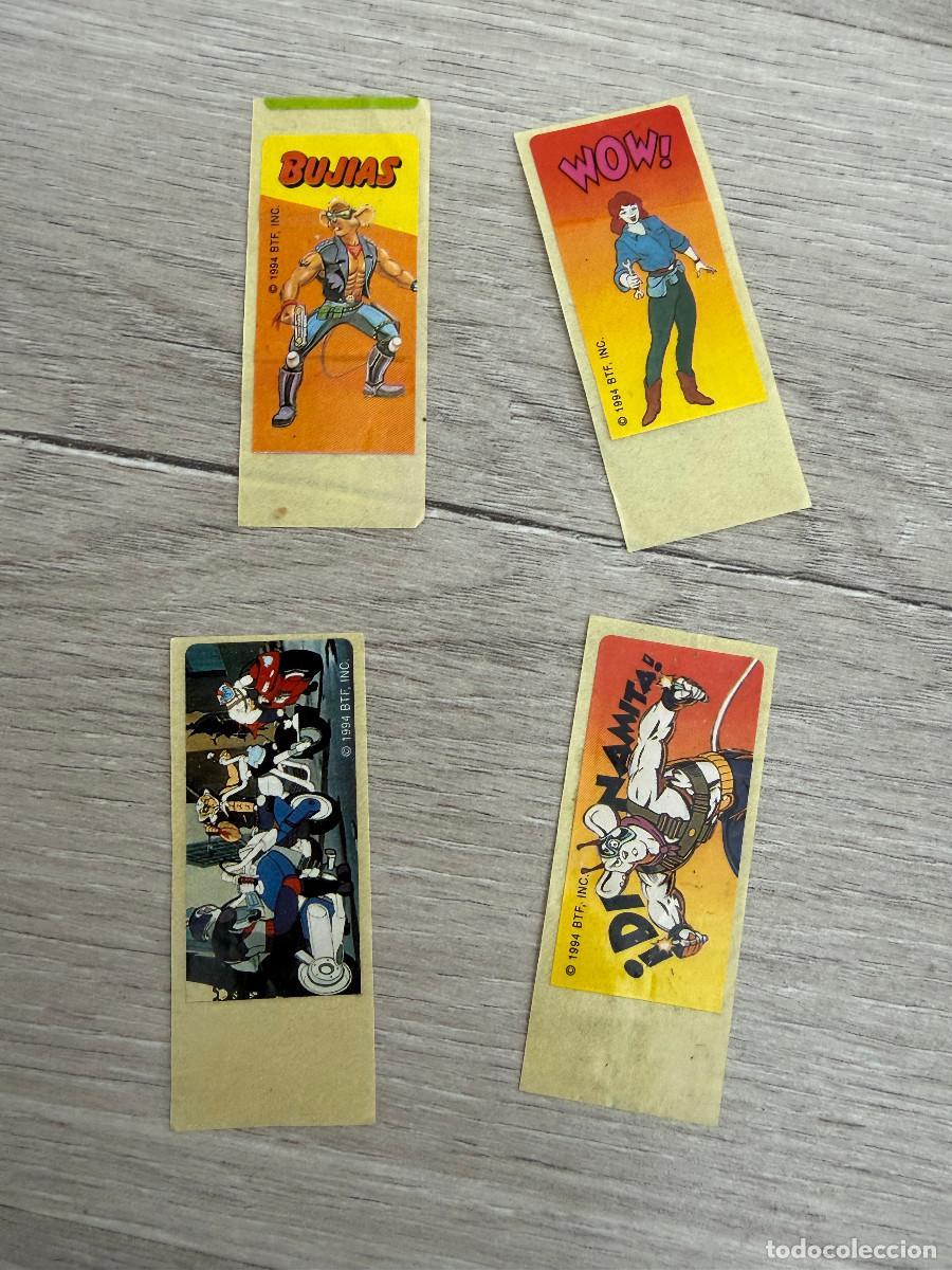 Coleccionismo Cromos antiguos: 4 pegatinas chicles Ratones de Marte o Motorratones