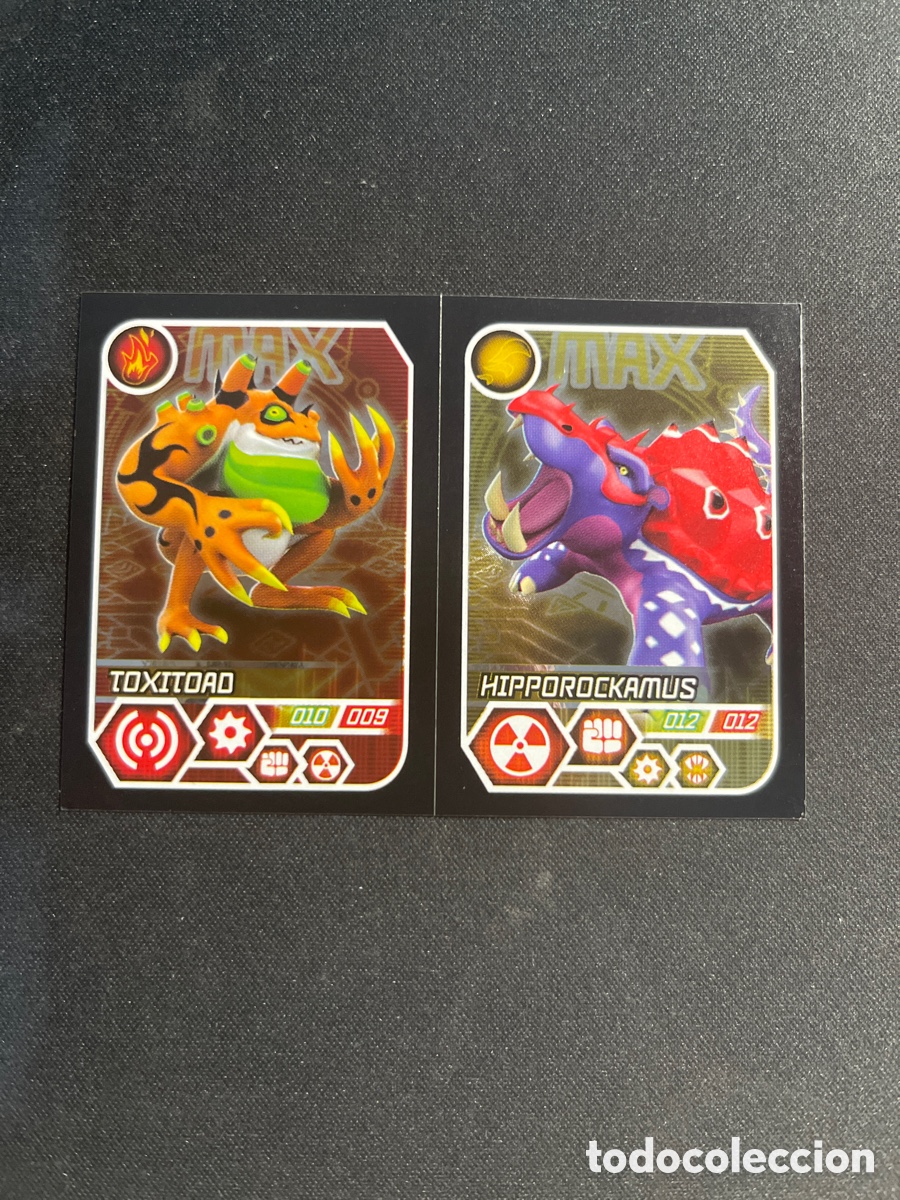 Coleccionismo Cromos antiguos: Toxitoad 82 Hipporockamus 24 Invizimals Evolution 2012 Panini