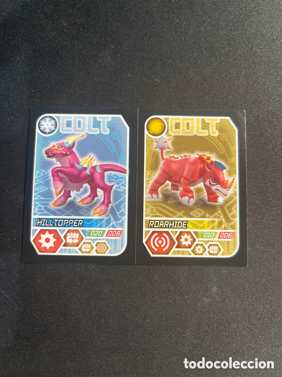 Coleccionismo Cromos antiguos: Hilltopper 115 Roarhide 35 Invizimals Evolution 2012 Panini