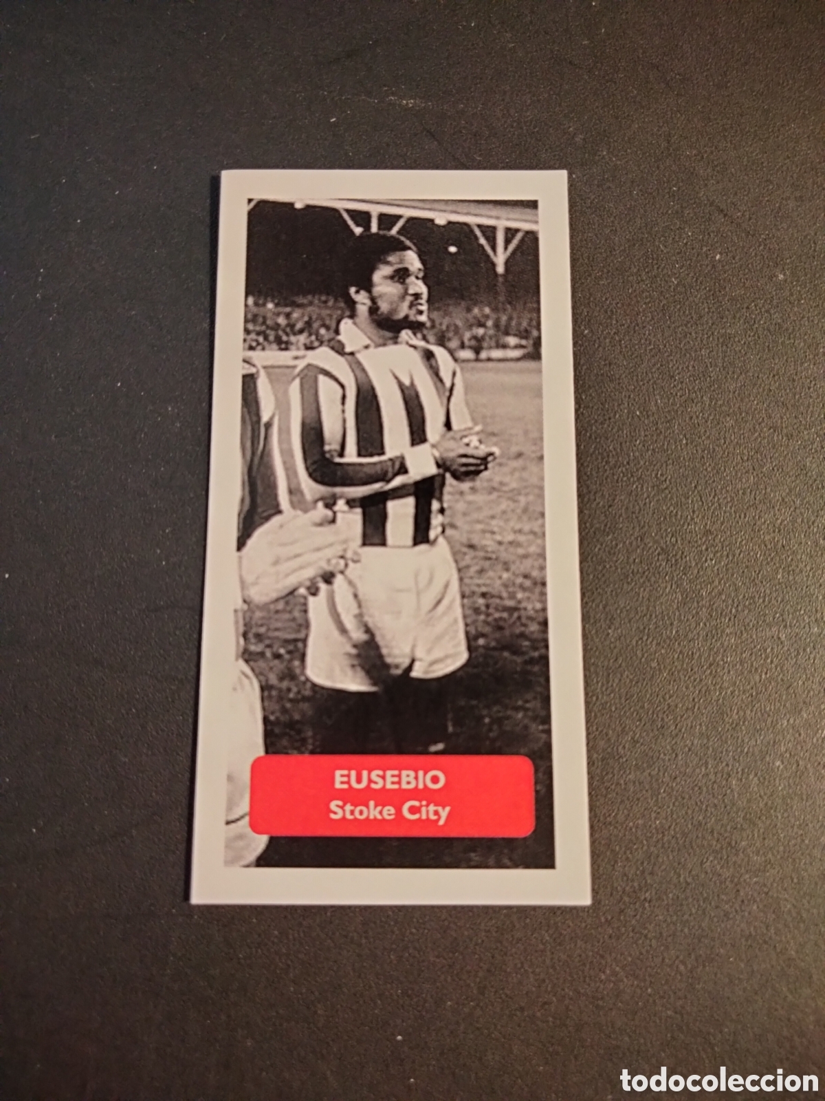 Coleccionismo Cromos antiguos: EUSEBIO STOKE CITY INTERNATIONAL STARS CAPLIN & ROSETTI SCORE CARDS