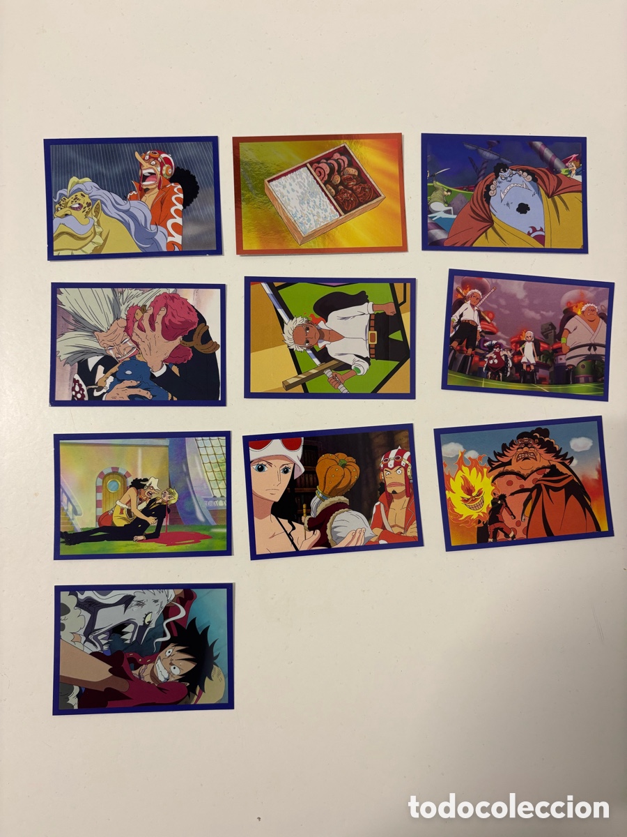 Coleccionismo Cromos antiguos: Pack lote 10 stickers One Piece cromos panini