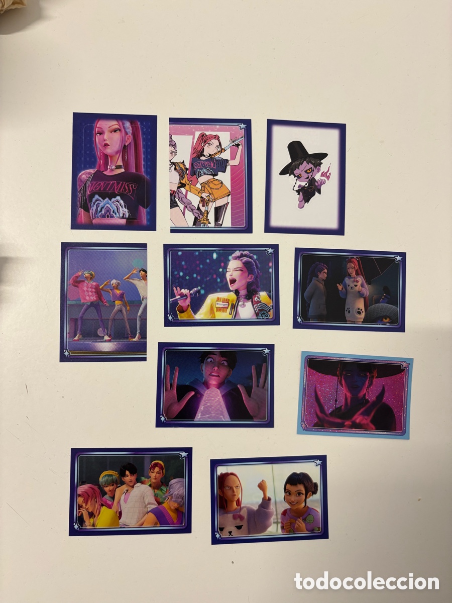 Coleccionismo Cromos antiguos: Pack lote 10 stickers K POP DEMON HUNTERS NETFLIX