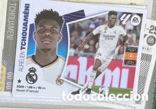 Coleccionismo Cromos antiguos: TCHOUAMENI 2024-25 Real Madrid La Liga Este Sticker cromo