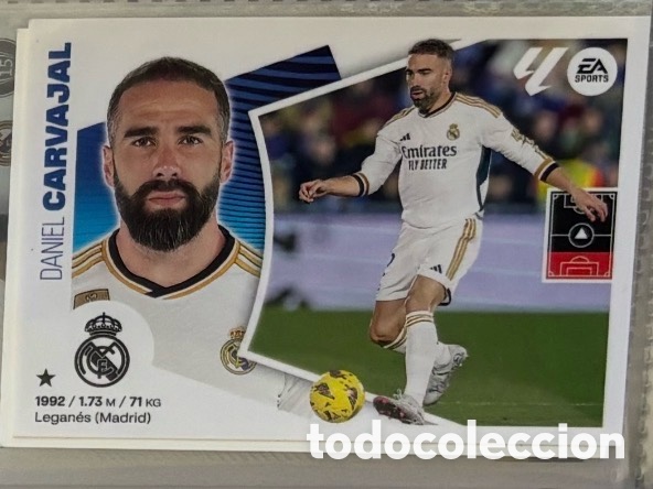 Coleccionismo Cromos antiguos: DANI CARVAJAL 2024-25 Real Madrid La Liga Este Sticker cromo