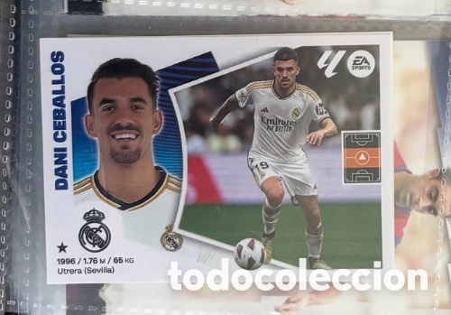 Coleccionismo Cromos antiguos: DANI CEBALLOS 2024-25 Real Madrid La Liga Este Sticker cromo