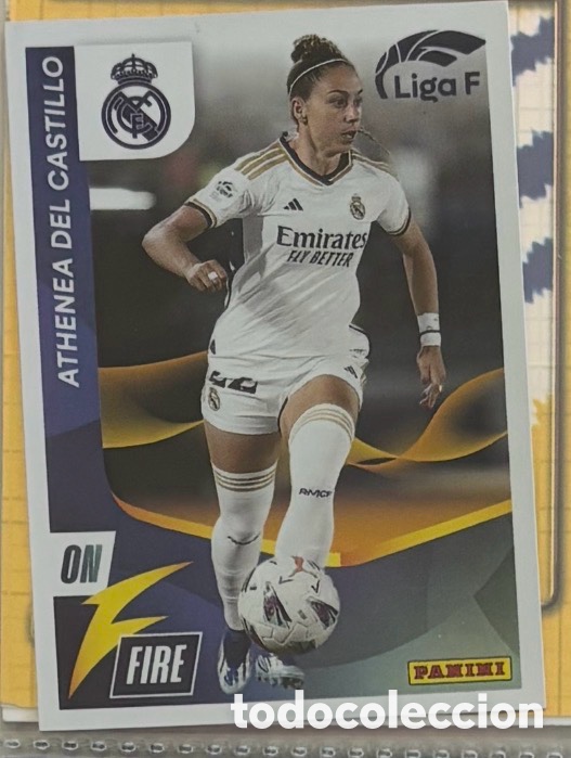 Coleccionismo Cromos antiguos: Carta ATHENEA DEL CASTILLO REAL MADRID ON FIRE PANINI LIGA F