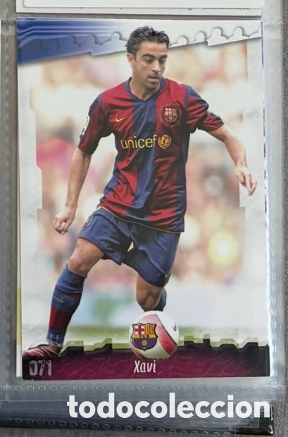 Coleccionismo Cromos antiguos: XAVI HERN&Aacute;NDEZ F.C. BARCELONA CROMOS ALBUM MUNDICROMO FICHAS LIGA 2008-2009 08-09