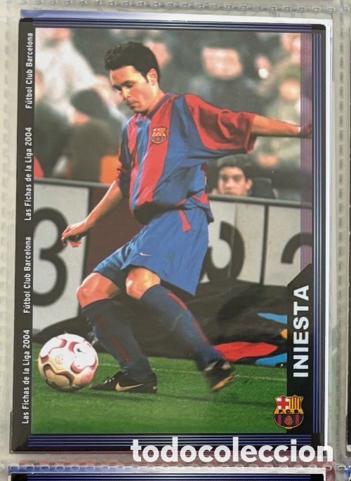 Coleccionismo Cromos antiguos: ANDR&Eacute;S INIESTA 2003 2004 MUNDICROMO CROMO CARTA 2004 BARCELONA F&Uacute;TBOL