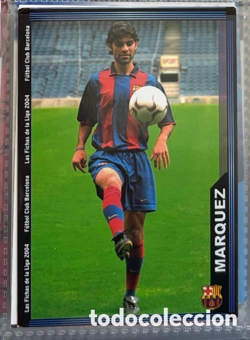 Coleccionismo Cromos antiguos: RAFA M&Aacute;RQUEZ 2003 2004 MUNDICROMO CROMO CARTA 2004 BARCELONA F&Uacute;TBOL