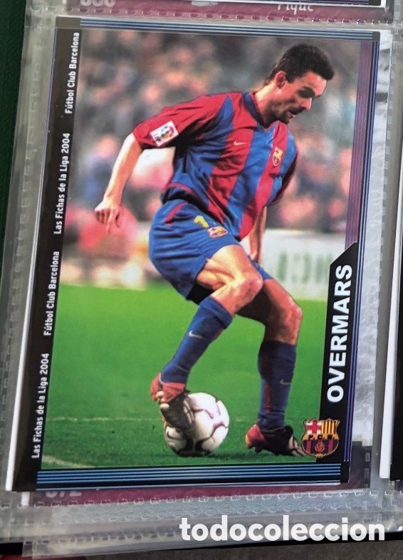 Coleccionismo Cromos antiguos: OVERMARS 2003 2004 MUNDICROMO CROMO CARTA 2004 BARCELONA F&Uacute;TBOL