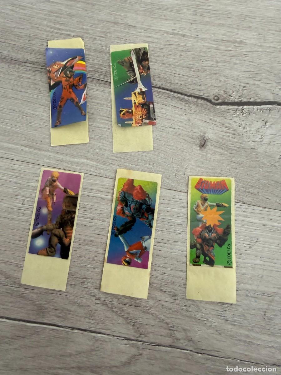 Coleccionismo Cromos antiguos: 5 pegatinas chicle Bioman
