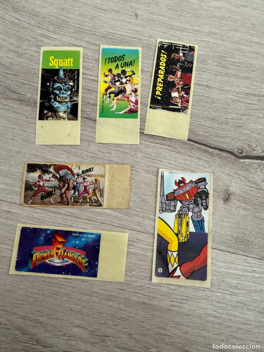 Coleccionismo Cromos antiguos: 6 pegatinas de los chicles Power Rangers de Dunkin