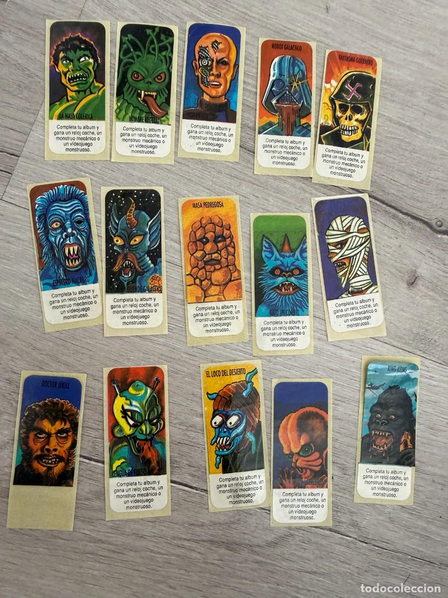 Coleccionismo Cromos antiguos: 15 pegatinas cromos chicle - Monster Monstruosos regalos