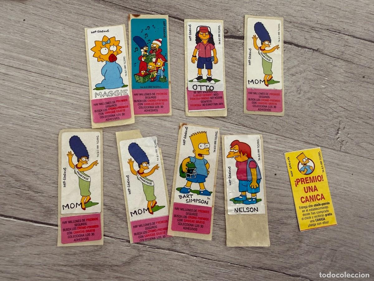 Coleccionismo Cromos antiguos: 8 cromos chicles The Simpsons + premio