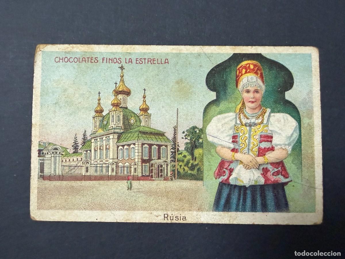Coleccionismo Cromos antiguos: CROMO DE CHOCOLATE. CHOCOLATES FINO LA ESTRELLA. RUSIA.