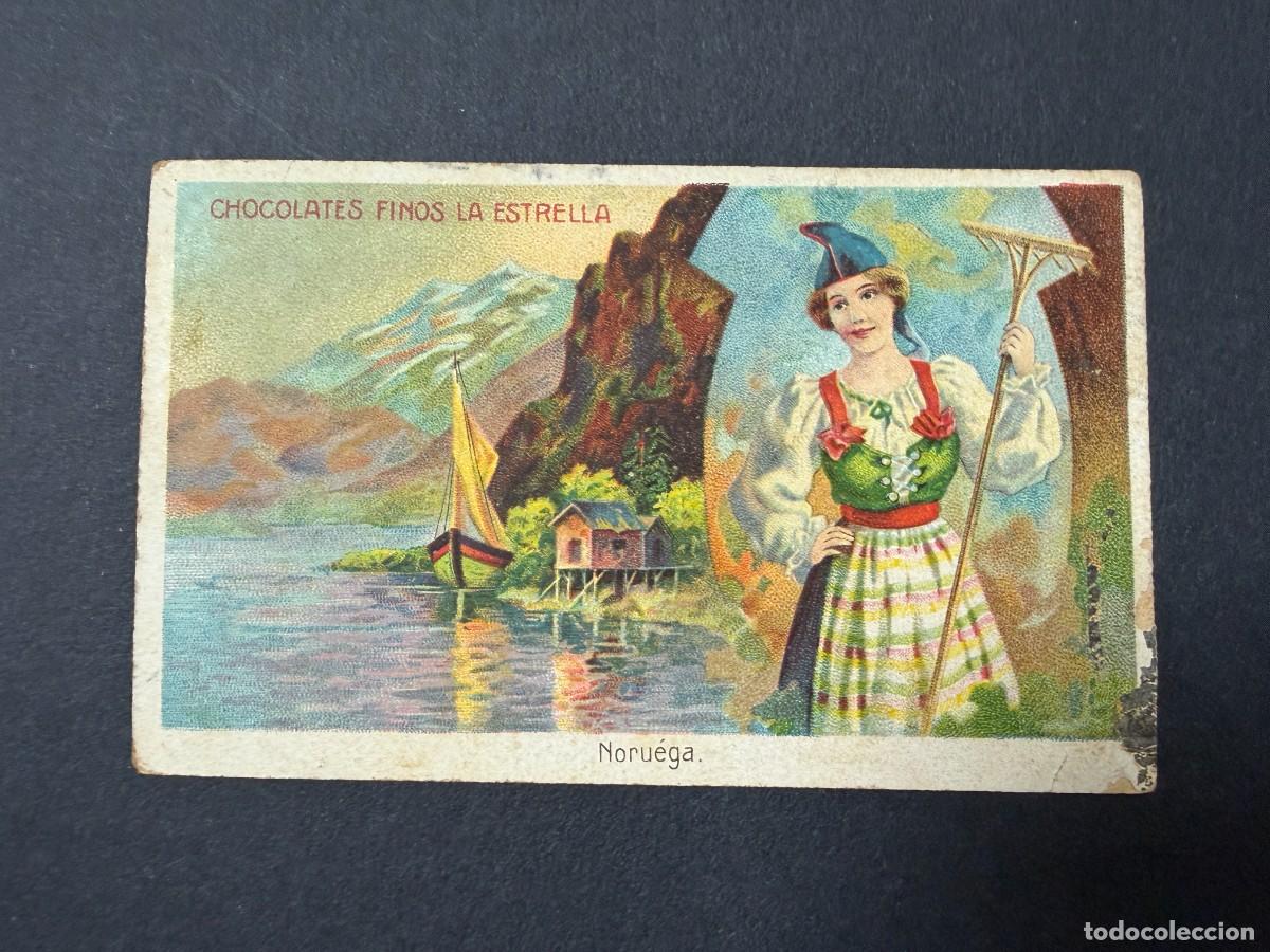Coleccionismo Cromos antiguos: CROMO DE CHOCOLATE. CHOCOLATES FINOS LA ESTRELLA. NORUEGA.