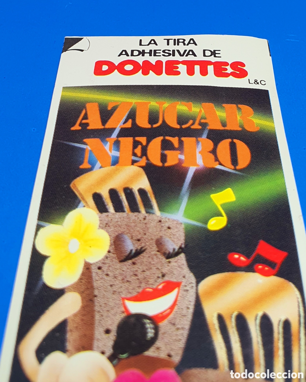 Coleccionismo Cromos antiguos: TIRA ADHESIVA DE DONETTES - AZUCAR NEGRO - CROMO SIN PEGAR PREMIUM ORIGINAL
