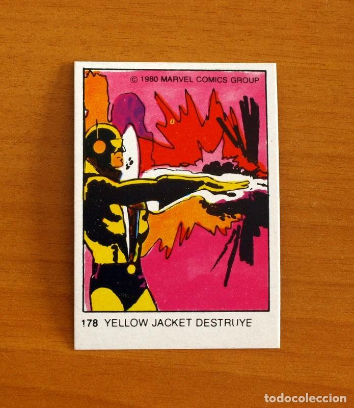Collectable Antique Stickers: Superh&eacute;roes - N&ordm; 178 Yellow Jacket - Marvel 1980 Comics Group - Chocolates Terrabusi - Nunca Pegado
