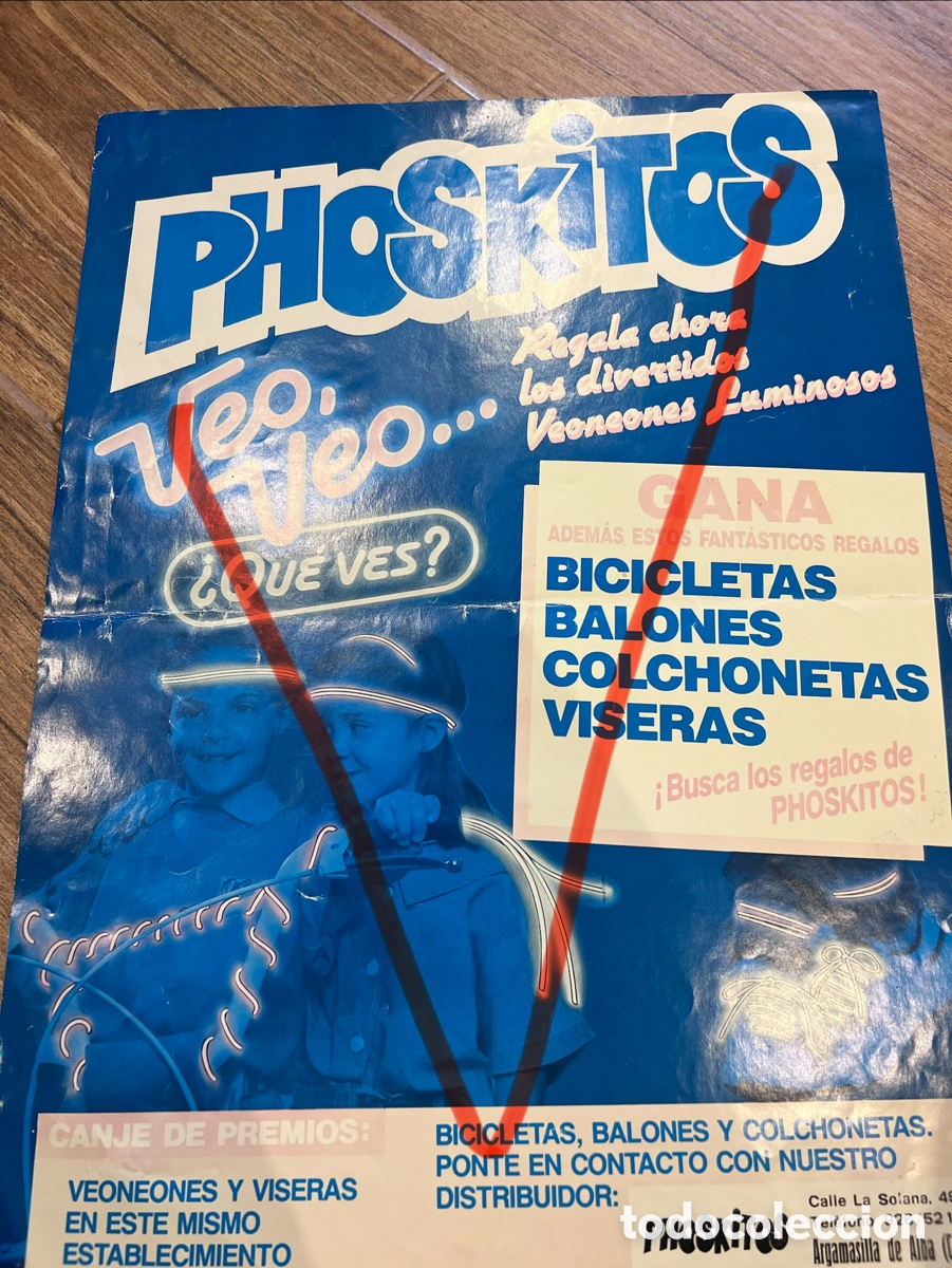 Collezionismo Figurine antiche: Phoskitos cartel promocional veo veo la pintura es para no copias est&aacute; bien