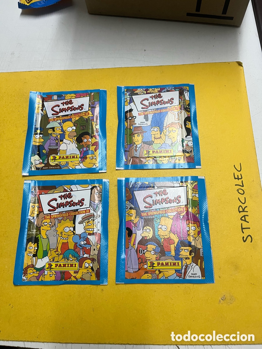 Coleccionismo Cromos antiguos: 4 Sobres sin abrir The Simpsons The Springfield Collection III