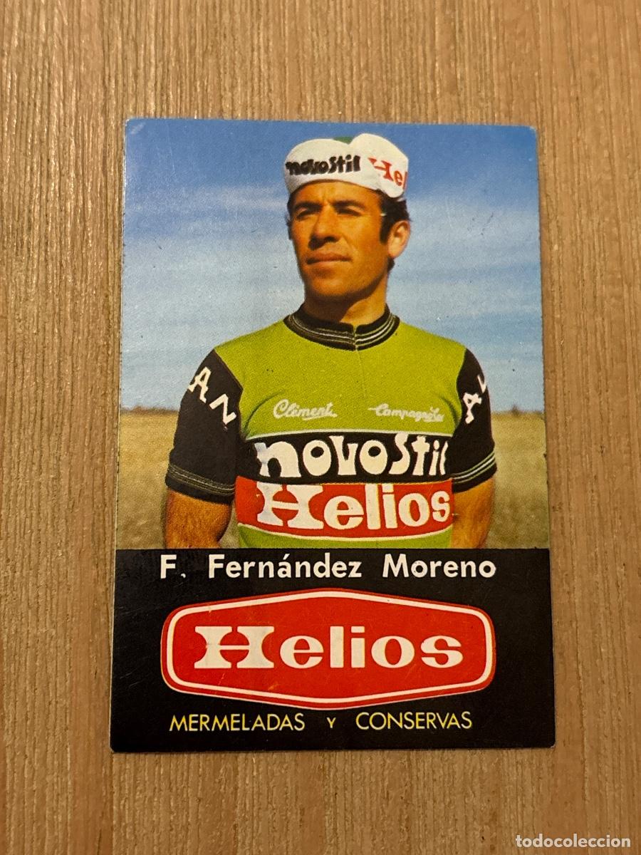 Coleccionismo Cromos antiguos: 21. CROMO ADHESIVO PEGATINA STICKER PROMOCIONES HELIOS F. FERN&Aacute;NDEZ MORENO CICLISTAS