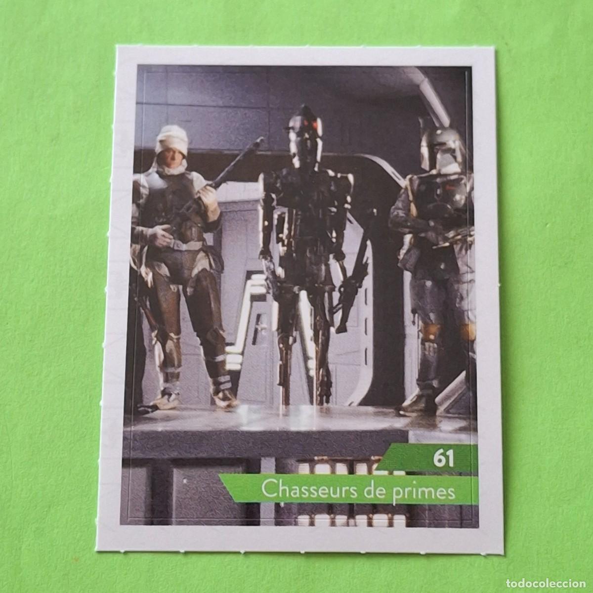 Coleccionismo Cromos antiguos: STAR WARS N&ordm; 61 CHASSEURS DE PRIMES - E. LECLERC A&Ntilde;O 2019 FRANCIA - CROMO PEGATINA ADHESIVO