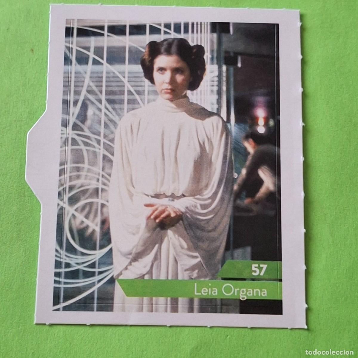 Coleccionismo Cromos antiguos: STAR WARS N&ordm; 57 LEIA ORGANA - E. LECLERC A&Ntilde;O 2019 FRANCIA - CROMO PEGATINA ADHESIVO