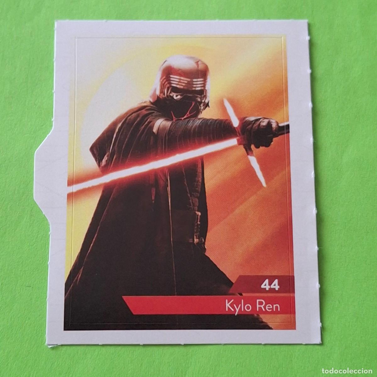 Colecionismo Cromos antigos: STAR WARS N&ordm; 44 KYLO REN - E. LECLERC A&Ntilde;O 2019 FRANCIA - CROMO PEGATINA ADHESIVO