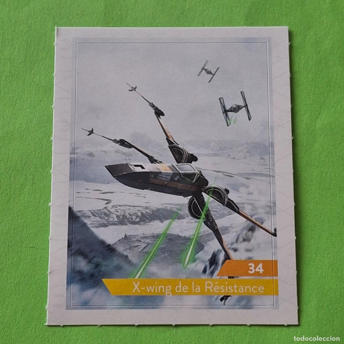 Colecionismo Cromos antigos: STAR WARS N&ordm; 34 X-WING DE LA RESISTANCE - E. LECLERC A&Ntilde;O 2019 FRANCIA - CROMO PEGATINA ADHESIVO