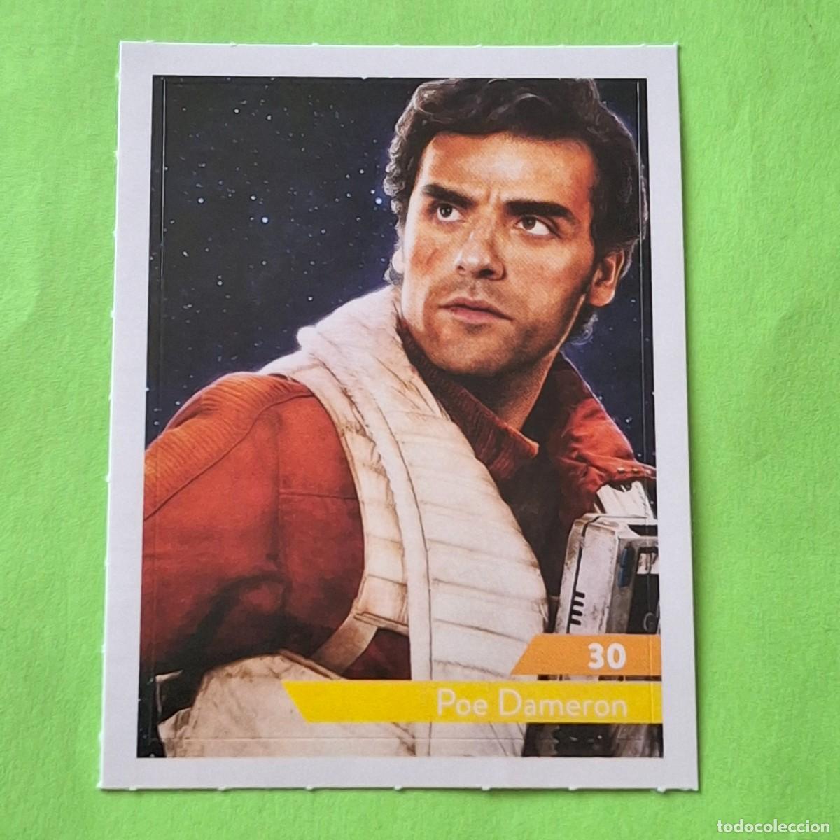 Collectable Antique Stickers: STAR WARS N&ordm; 30 POE DAMERON - E. LECLERC A&Ntilde;O 2019 FRANCIA - CROMO PEGATINA ADHESIVO